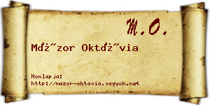 Mázor Oktávia névjegykártya
