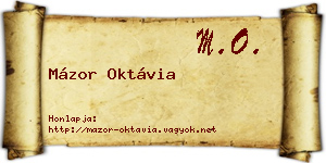 Mázor Oktávia névjegykártya